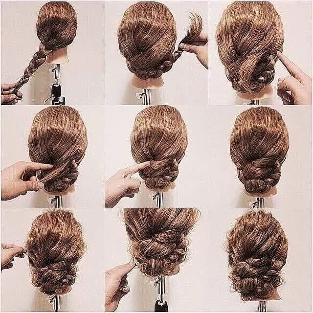 Peinado sencillo para cabello corto Chignon hair, Updo hairstyles tutorials, Hai