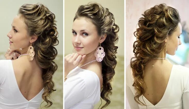 Прически на длин волосы фото Локоны на нить Photo Авторские причёски Лена Роговая Hairstyles by REM Copyright