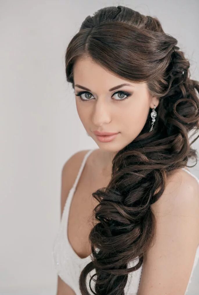 Прически на длин волосы фото Wedding Hairstyle Ideas for Long Hair - MODwedding Long hair styles, Wedding hai