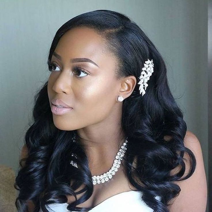 Прически на длинные черные 36 Gorgeous Wedding Hairstyles For Black Women Black wedding hairstyles, Bride h