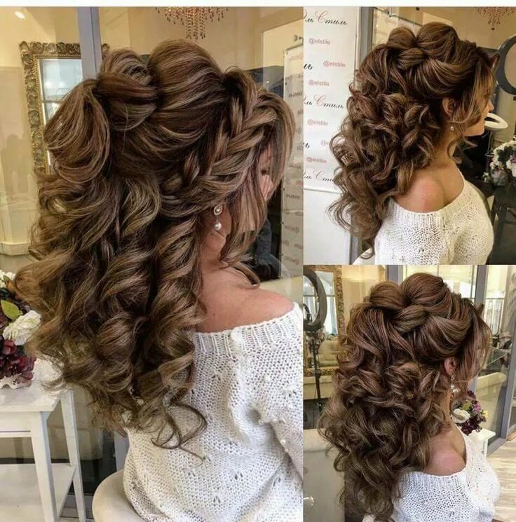 Прически на длинные накрученные Elegant Wedding Hair