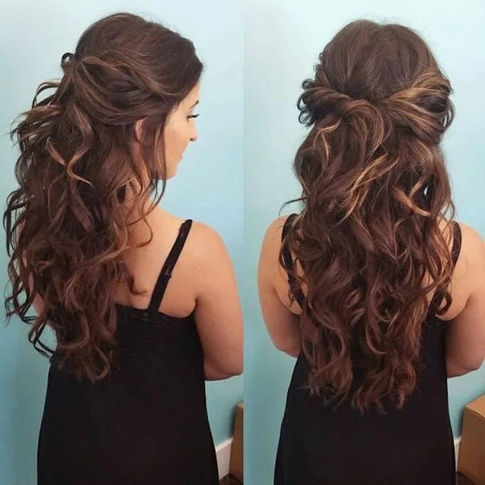 Прически на длинные накрученные 37 Beautiful Half Up Half Down Hairstyles For The Modern Bride Frisur hochgestec