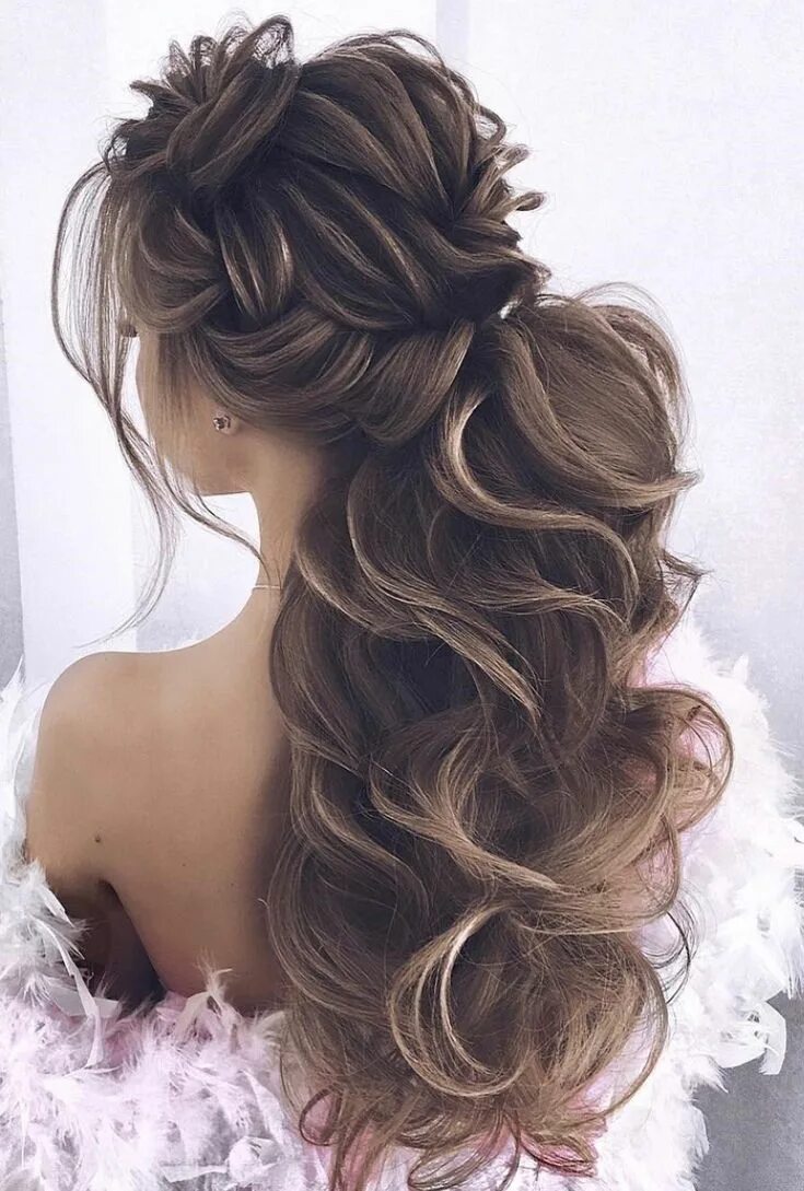 Прически на длинные волосы 11 класс Pin by Erica Nemitz on Updo’s Bridal hair buns, Grad hairstyles, Fancy hairstyle