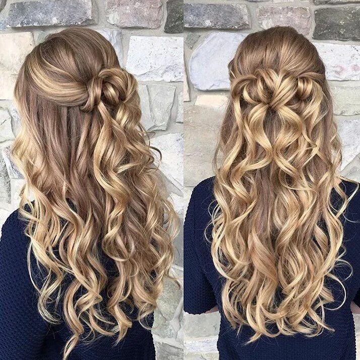 Прически на длинные волосы 11 класс love love love submission by @updosbykarina Long blonde curls, Prom hairstyles f