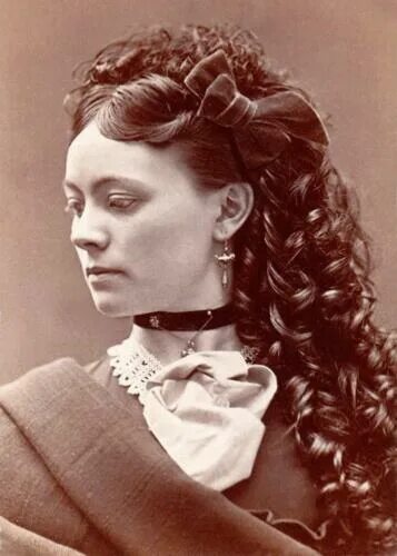 Прически на длинные волосы 19 века Старинная фотография... Викторианская красота, женщина портрет... фото печать 5x