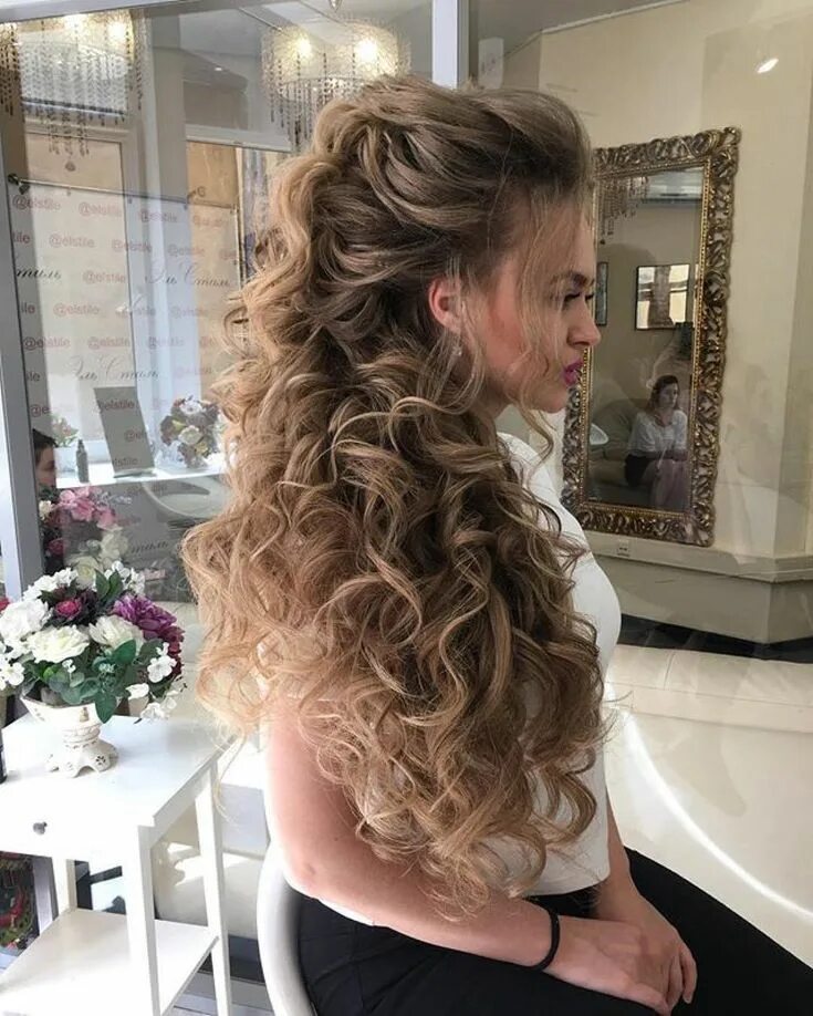 Прически на длинные волосы без кудрей wedding updos for long hair mom Big curls for long hair, Curls for long hair, Lo