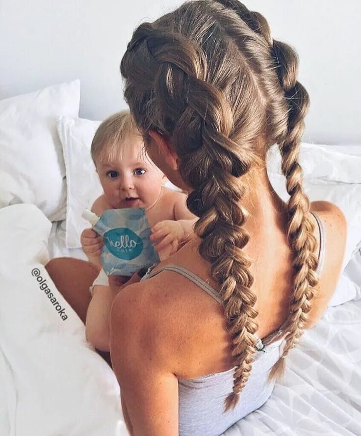 Прически на длинные волосы маме Hairstyles - 10 Quick Hairstyle Ideas for Moms Hair styles, Braids for long hair