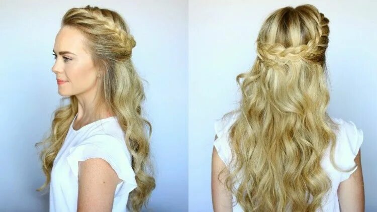 Прически на длинные волосы на 1 coiffure facile printemps tresse couronne cheveux ondulés #hairstyles Long hair 