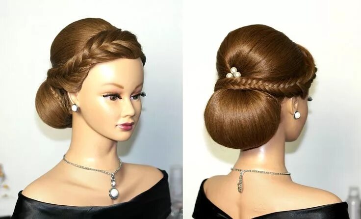 Прически на длинные волосы на манекене Wedding hairstyles for medium long hair, elegant updo. Свадебная прическ... Medi