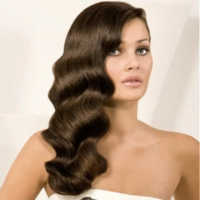 Прически на длинные волосы название фото Long glamorous finger wave curls for bride. I do! Finger wave hair, Wedding hair