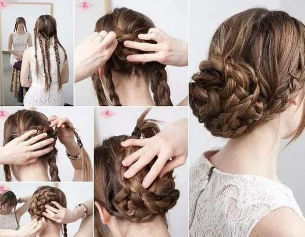 Прически на длинные волосы плести Прическа с косами Pretty hairstyles, Long hair styles, Bun hairstyles