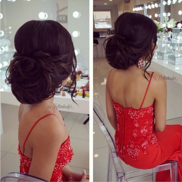 Прически на длинные волосы под платье Elegant loose updo Wedding hair inspiration, Dry long hair, Wedding hair and mak