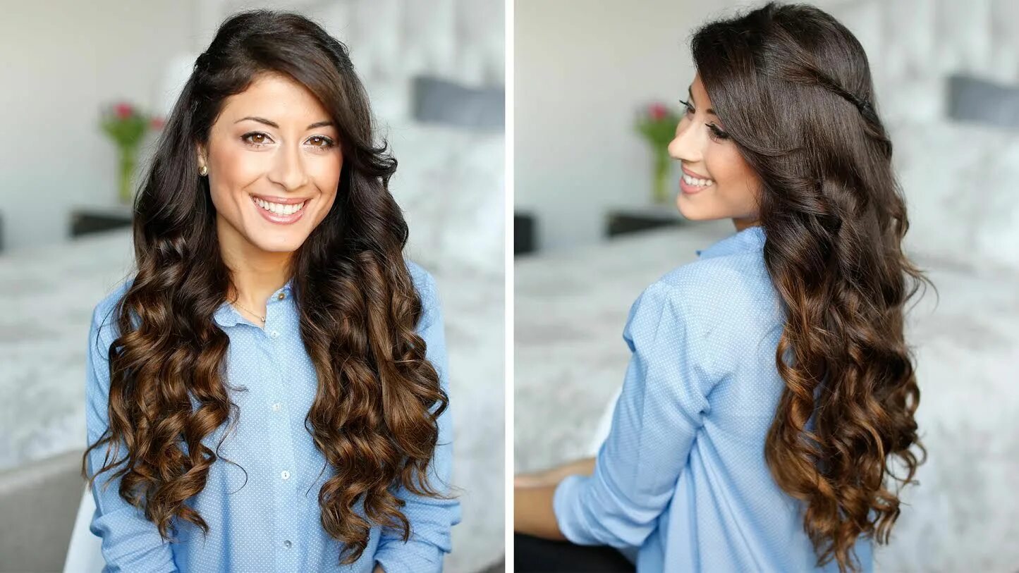 Прически на длинные волосы после How to Curl Your Hair in 5 Minutes Curls for long hair, Luxy hair, Curled hairst