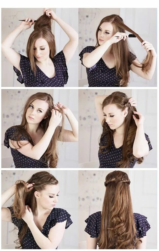 Прически на длинные волосы самостоятельно Pin by Lore on Hair Hair styles, Princess hairstyles, Long hair styles