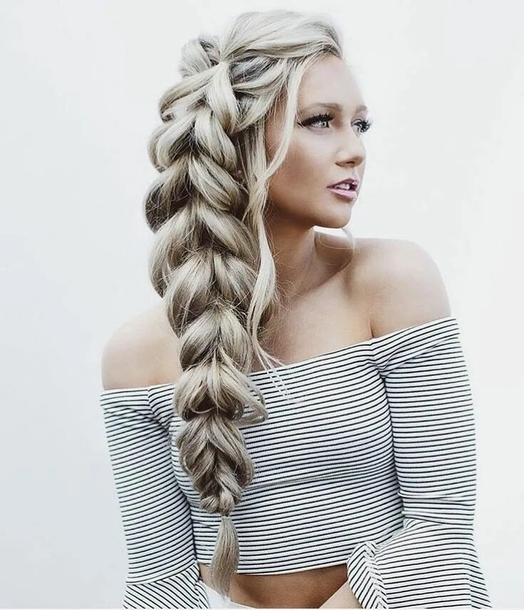 Прически на длинные волосы заплетенные Dutch braid, pull through braid, side braid,bridal,bridal hair style Hair styles