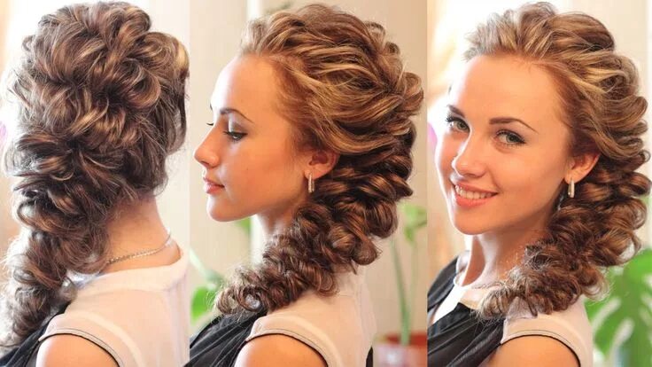 Прически на длинные женщинам на праздник Причёска с помощью резинок Short hair styles, Short hair updo, Gorgeous hair