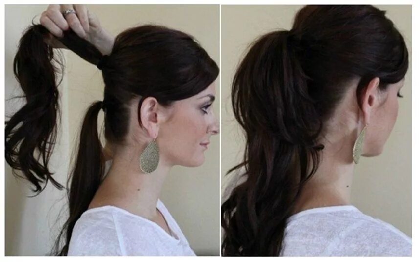 Прически на длинные жидкие Двухъярусный конский хвост Long hair styles, Hair knot, Ponytail hairstyles