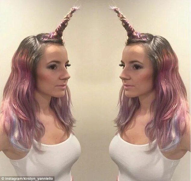 Прически на длинных волос на головах Step aside rainbow hair! Unicorn Horns are latest magical hair trend African bra