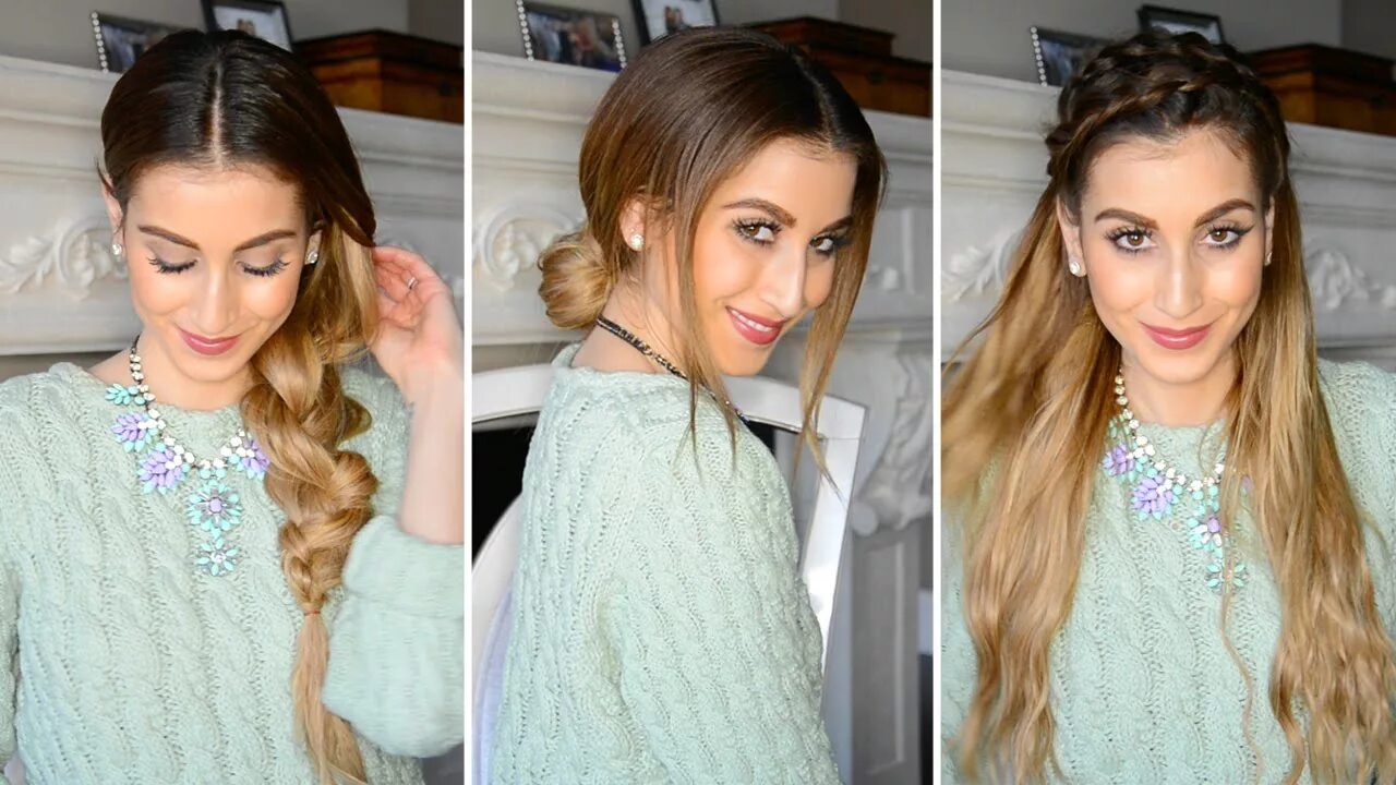 Прически на грязные длинные волосы Hairstyles for Dirty Hair - YouTube