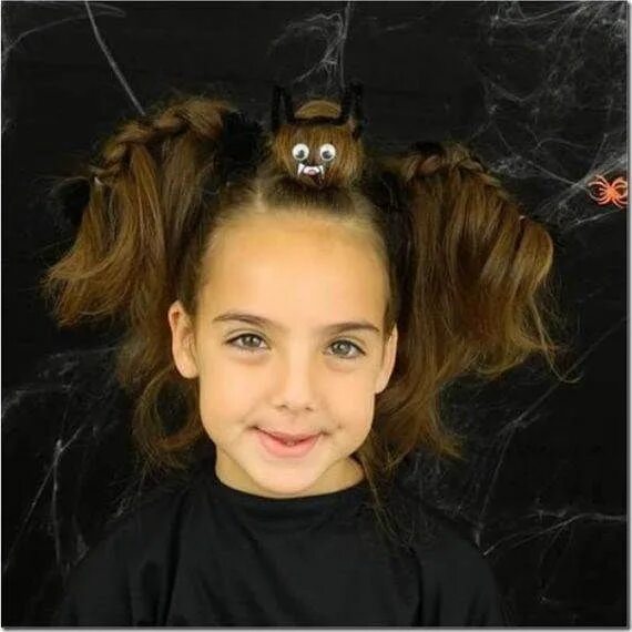 Прически на хэллоуин для девочек 10 лет Top 50 Crazy Hairstyles Ideas for Kids Halloween hair, Crazy hair days, Hair sty