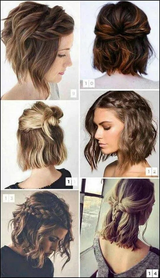 Прически на каре поэтапно Cute Trendy bob hairstyle ideas Fluffy hairstyle in 2023 Braids for short hair, 