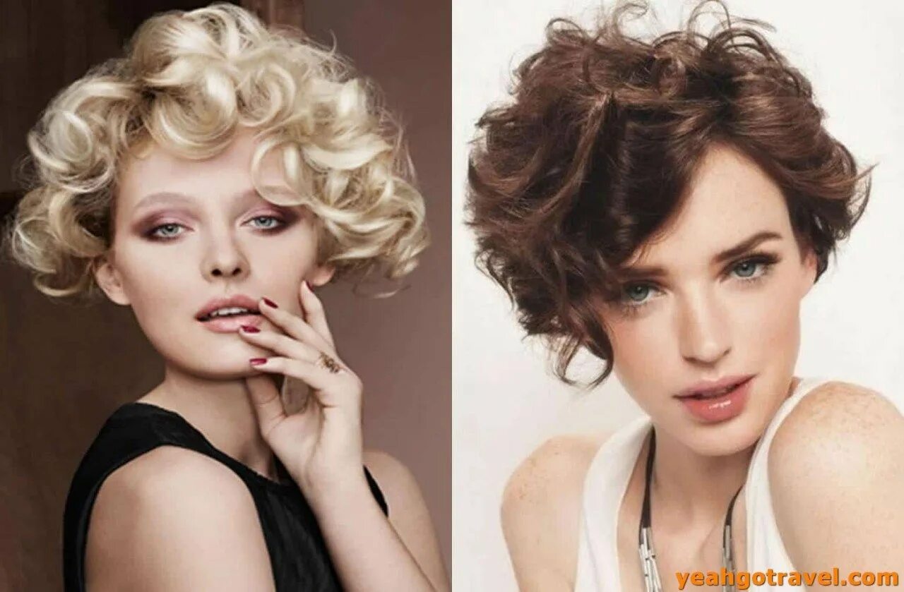 Прически на короткие кудри фото 36 Short Curly Hair Ideas 2019 - Yeahgotravel Tagli di capelli medio corti, Acco