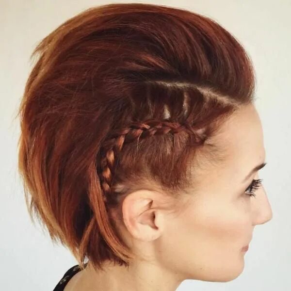 Прически на короткие с косой 70 Most Gorgeous Mohawk Hairstyles of Nowadays Braids for short hair, Mohawk hai