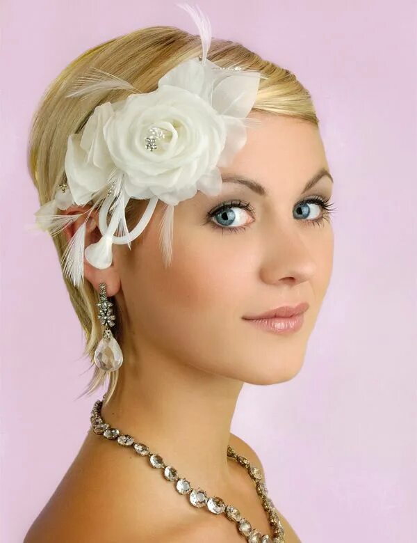 Прически на короткие волосы на роспись Fascinator_jus75 Short wedding hair