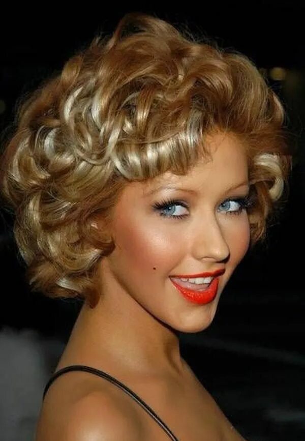 Прически на короткие волосы на вечеринку chemo curls - Google Search Short curly hairstyles for women, Medium curly hair 