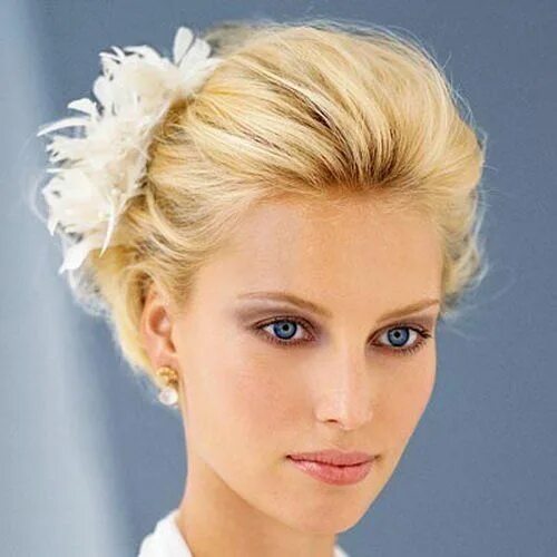 Прически на короткие волосы невесте фото Ideal Wedding Hairstyles and Makeup Ideas for Blondes - Pretty Designs Short wed