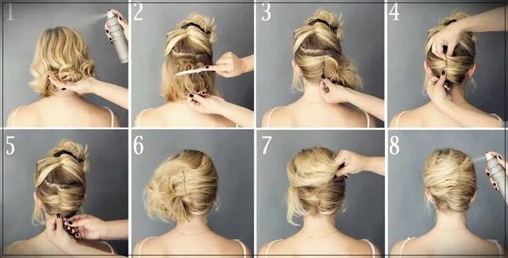 Прически на короткие волосы сделать самим Short and medium hairstyles: beautiful ideas! Medium hair styles, Hair tutorials