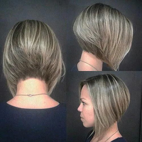 Прически на короткие волосы спереди сзади 45 Elegant Graduated Bob Haircut Ideas Bob-Hairstyle.Com Angled bob haircuts, An