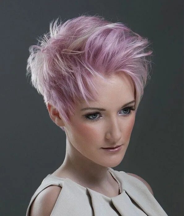 Прически на короткие волосы цвет волос Syran John Hairdressing - Short Pink straight hair styles (23402) Edgy hair, Med