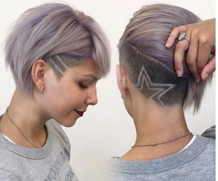 Прически на короткие волосы выбрит затылок kazılı saç modelleri - Google'da Ara Undercut hairstyles, Short hair with bangs,