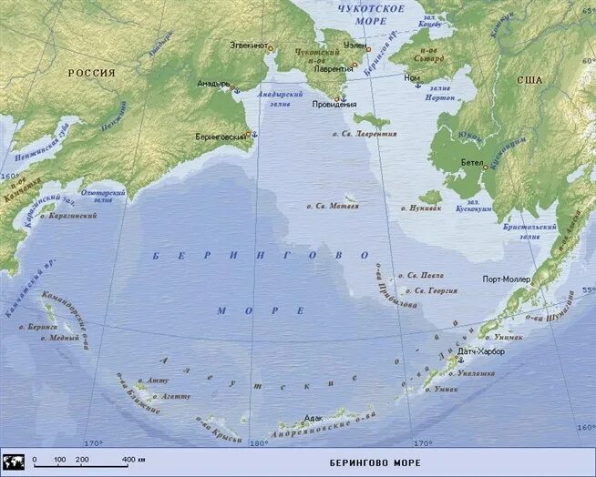 Прически на море на каре Берингово море (карта) - Мегаэнциклопедия Кирилла и Мефодия - медиаобъект