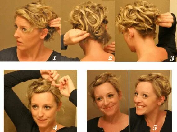 Прически на ночь на короткие волосы Easy Updos for Short Hair to Do Yourself #Diyhairstyles Diy hairstyles Прически 