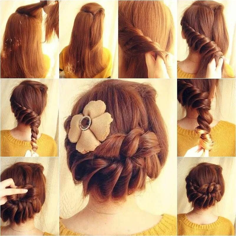 Прически на праздник быстро и красиво How to DIY Lovely Braided Hairstyle iCreativeIdeas.com Elegant braided hairstyle