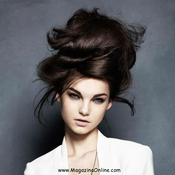 Прически на пышные волосы beehive hairstyle Karine-Jackson-using-Organic-Colour-Systems-beehive-updo Hair 