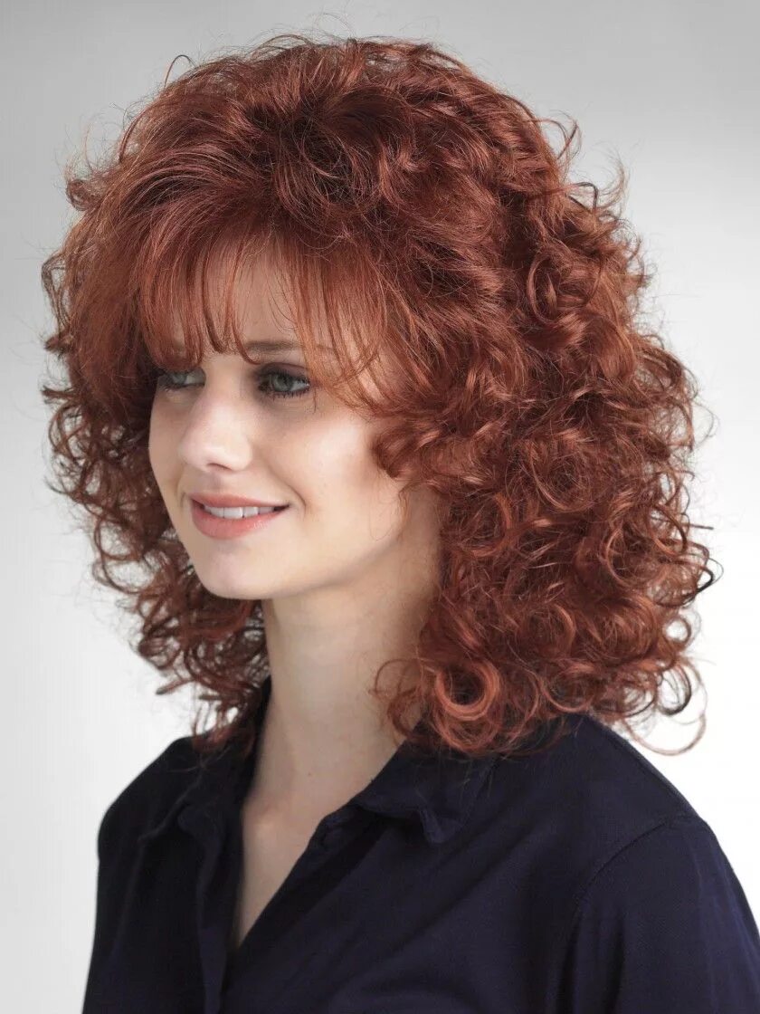 Прически на средние после химии Kapri Synthetic Wig Hair styles, Hairstyles for thin hair, Curly hair trends