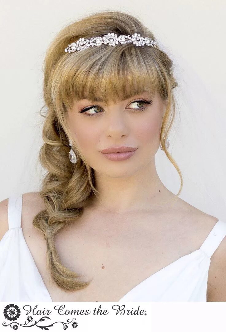 30 Best Formal Hairstyles with Bangs Peinados, Boda y Compromiso