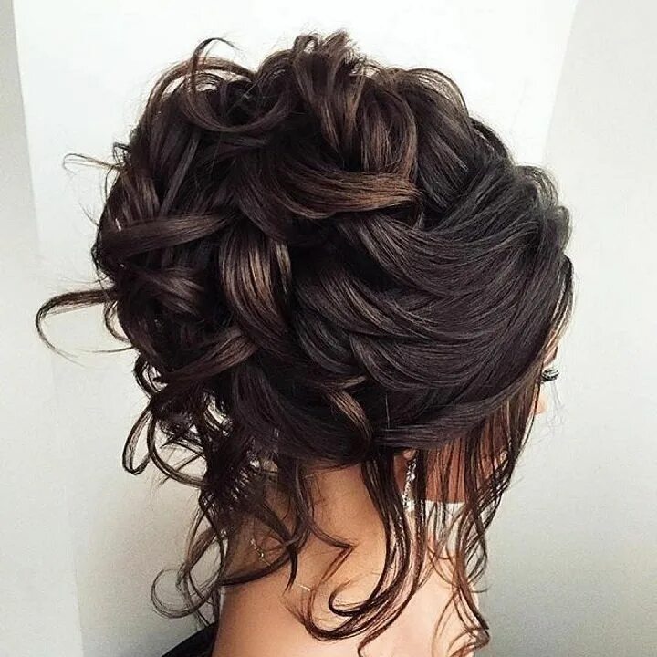 Прически на средние темные Bridal updo loose curls Long hair styles, Loose hairstyles, Loose curls hairstyl