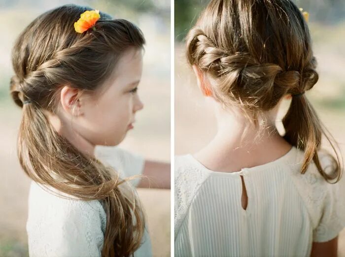 Прически на средние волосы для девочек обучение DIY autumn inspired spring mountain ranch wedding photography Flower girl hairst