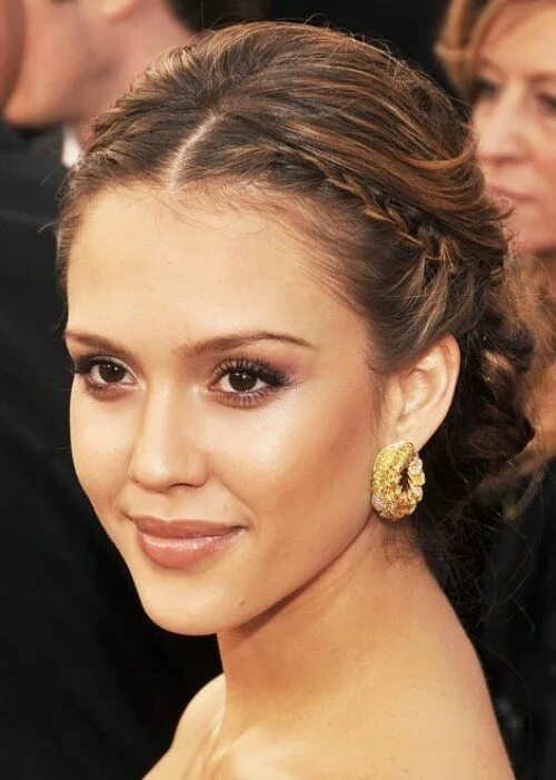 Прически на средние волосы под костюм Top 50 Hairstyles for Long Faces_43 Oscar hairstyles, Braids for medium length h