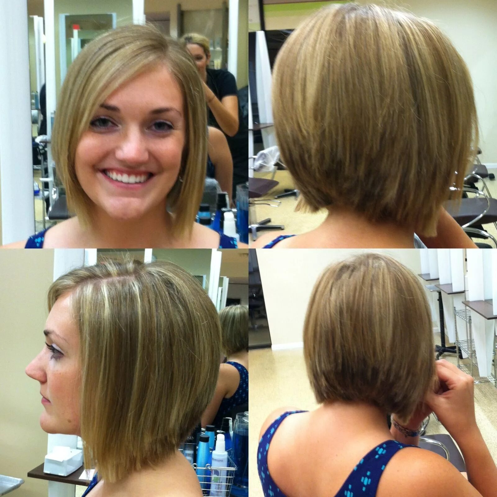 Прически на средние волосы после каре Chic Graduated Bob Hairstyle Inspired by Chelsea Kane