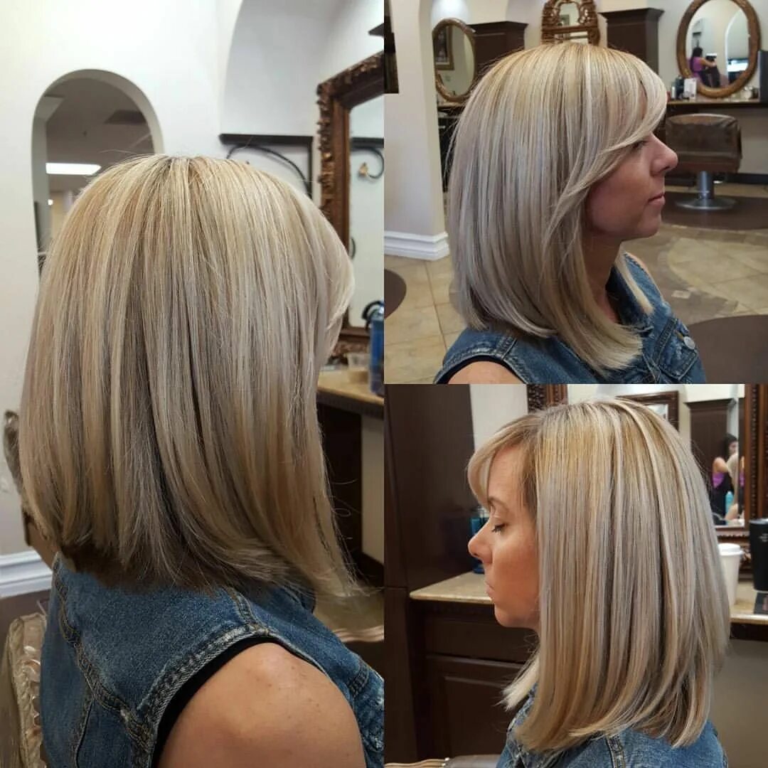 Прически на средние волосы после каре Chino Hills Hair Stylist on Instagram: "#longbob #blond #erikadoeshair #grandave