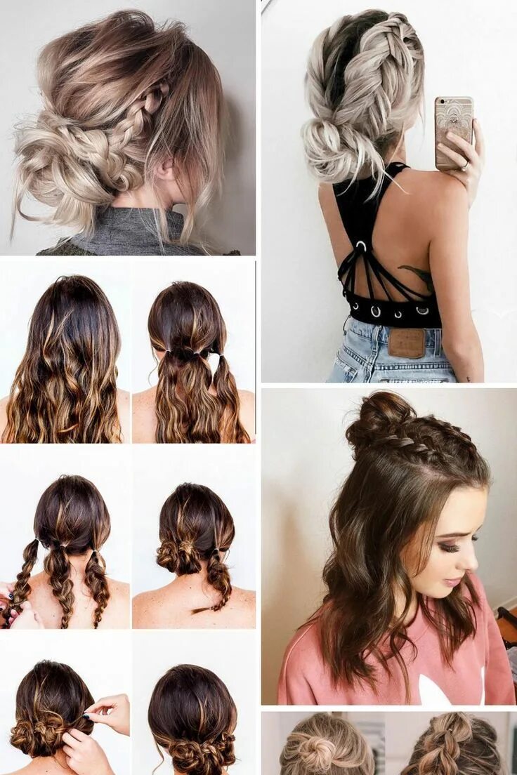 Прически на средние волосы повседневные несложные 15 Creative Easy Hairstyles in 2020 Medium hair styles, Short hair styles easy, 