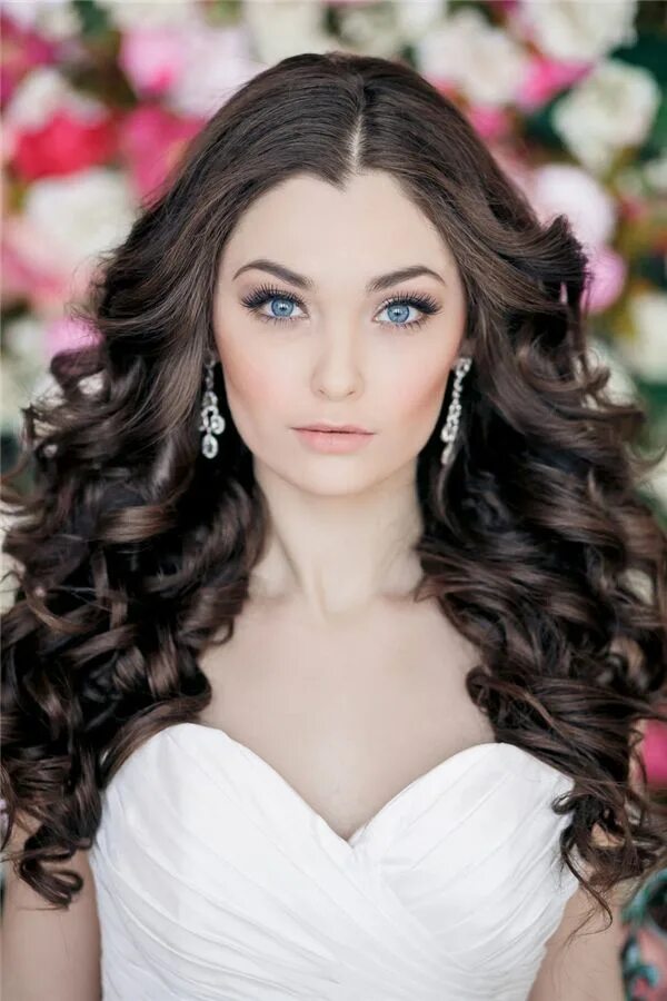 Прически на средние волосы распущенные локоны Style Ideas: Modern Bridal Hairstyles for Long Hair Bride hairstyles, Hair style