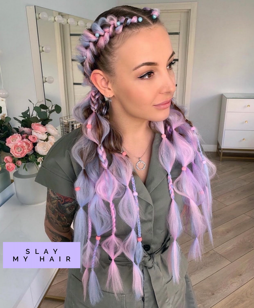 Прически на средние волосы с канекалоном Luxury pink dreamy vibe braid synthetic wig - Slaylebrity