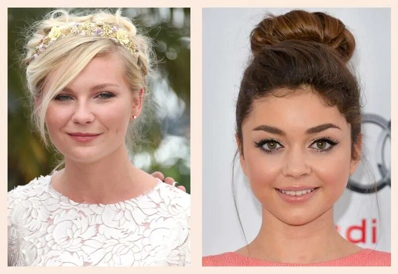 Прически на средние волосы широкое лицо Какая прическа с длинными волосами вечерняя подойдет для круглого лица фото Stra