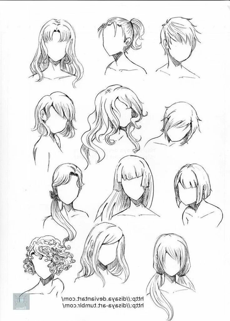 Прически на средние волосы туториал Pin on Poses in 2024 How to draw hair, Character design sketches, Drawings